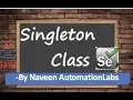 How to use Singleton Pattern in Selenium WebDriver