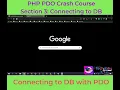 Connecting to DB with PDO PHP PDO Crash Course Tech Edu XYZ