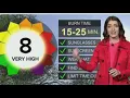 Very high UV index Thursday alongside comfortable conditions