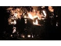 Firefighters battle large fully involved two-story house fire LaFayette Georgia Possible Arson