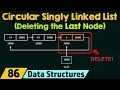 Circular Singly Linked List Deleting the Last Node
