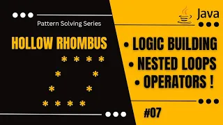 Print Hollow Rhombus Star Pattern Java pattern solving series nested for loop