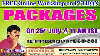 FREE Workshop on PYTHON PACKAGES by DURGA Sir