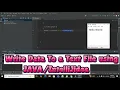 How to write data to a text file using java How to send data to a text file using intelliJ Idea