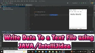 How to write data to a text file using java How to send data to a text file using intelliJ Idea