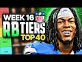 Week 16 Fantasy Football RB Rankings Top 40