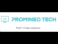 Building HTML website coding assignment week 7 Promineo tech