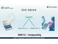 MOR112 - Unit Advice Compounding