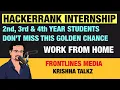 Hackerrank Summer Internship 2nd 3rd 4th year students Don t Miss this opportunity