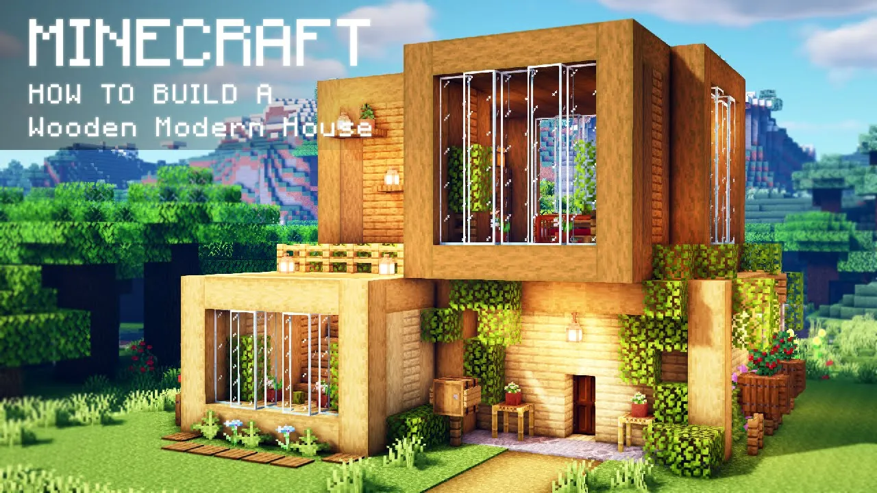 A real architect's building houses in Minecraft tutorial / Modern Concrete House #149