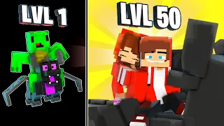 JJ`s Sister and JJ - CROOK vs BOSS Lvl 1 Lvl 999 - Maizen Animation