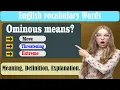 What does Ominous mean What is Ominous Ominous meaning in English English Grammar