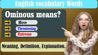 What does Ominous mean What is Ominous Ominous meaning in English English Grammar