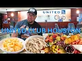 United Club Houston in the morning - review of food