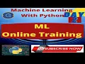 Online Certified Winter Training in Machine Learning Using Python Class-2