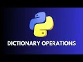 What Is Python Dictionary Operations CODiiN Tutorial