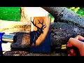 How To Wood burning pyrography Draw a deer