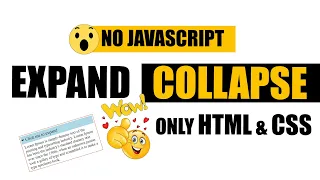 Expand Collapse Section using only HTML CSS No JavaScript