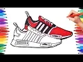 How to Draw Shoes Shoes Coloring Pages Coloring Sneakers Trainers Adidas Shoes Learn Drawing