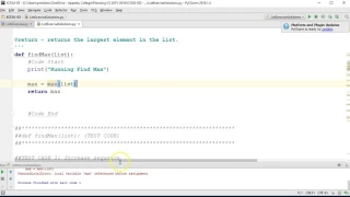 Python Basics - Lists Exercise findMax list