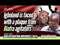 Lagu Igboland is faced with a plaque by Biafra agitators 
