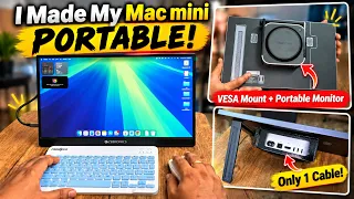 How to Make Your Mac mini M4, M5 or M6 Portable! | VESA Mount + USB-C Monitor Setup
