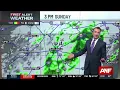 First Alert Forecast Scattered rain Sunday more record highs next week