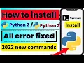 How To Install Python2 And Python3 On Termux Hacking with Android ehr