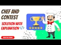 Chef and Contest codechef solution chef and contest solution with explanation using java