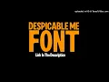 Despicable Me Font