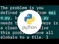 Using global variables between files