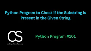 Python Program to Check if the Substring is Present in the Given String CodingwithShameera