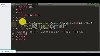 JAVASCRIPT-11 onmouseover and onmouseout in hindi