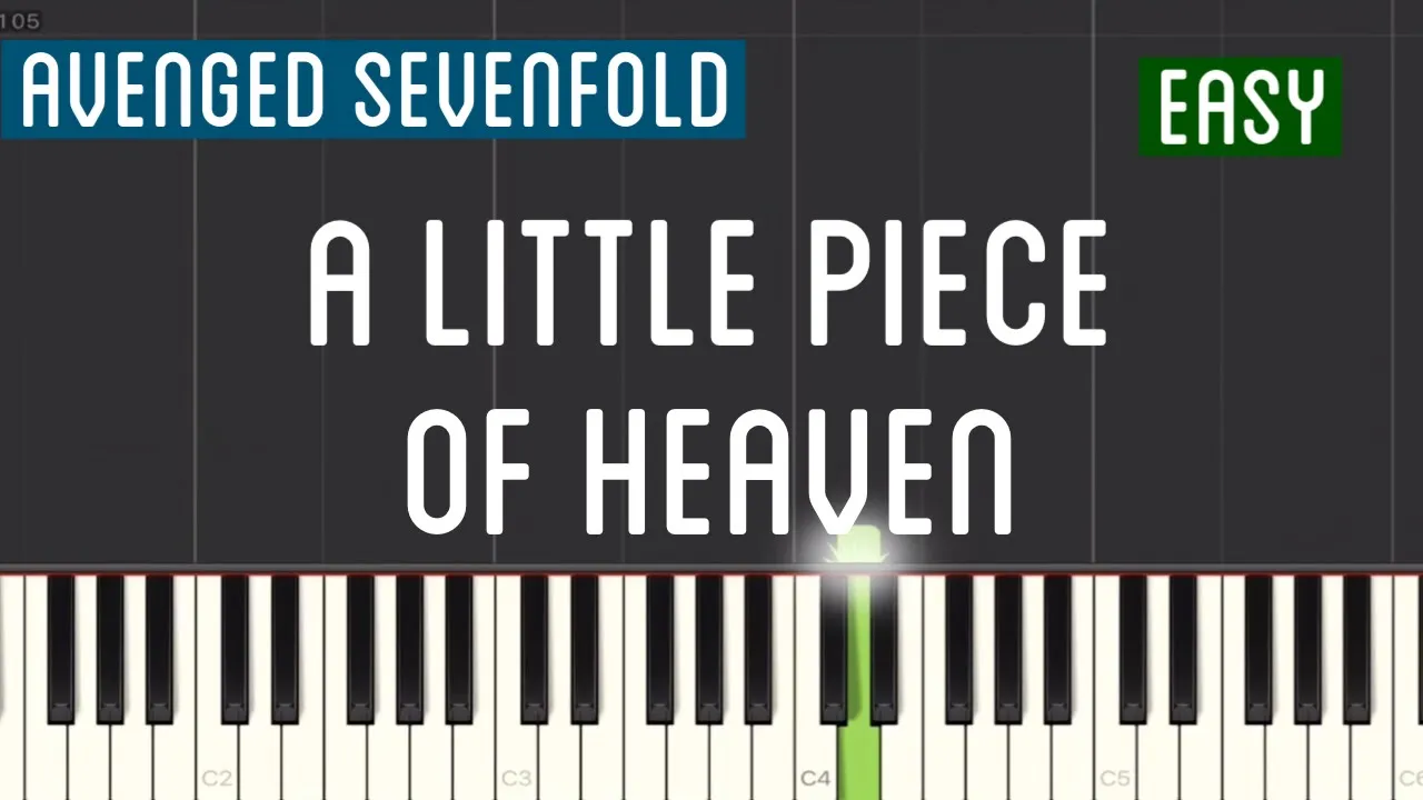 Avenged Sevenfold - A Little Piece Of Heaven Piano Tutorial | Easy