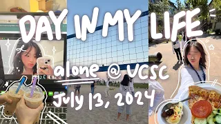 day in my life alone ucsc summer 24 vlog studying eating more