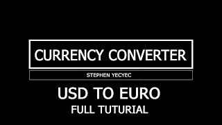 Currency Converter Tutorial with source code JAVA