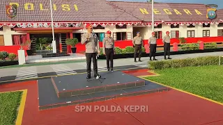 apel pagi personil dan siswa diktukba polri gel 2 t a 2022 di spn polda kepri