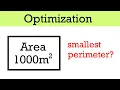 Find the dimensions of a rectangle with an area of 1000 m 2 whose perimeter is as small as possible
