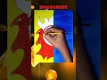 Drawing Combination of sun and moon