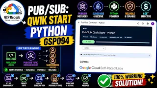 PubSub Qwik Start Python GSP094 100 WORKING SOLUTION