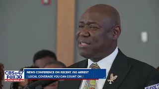 Attorneys Ben Crump Harry Daniels in Jacksonville addressing arrest of woman outside of school