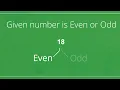 Python program to check whether a number is odd or even Python tutorial in Tamil for beginners