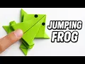 DIY - Jumping Frog Origami Paper Jumping Frog Paper Frog Making PAPER FROG THAT JUMPS