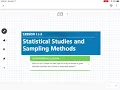 Statistical Studies and Sampling Methods Lesson 11-2
