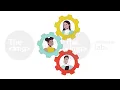 Teamwork gears line 2D animation