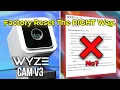 Wyze V3 Factory Reset Guide FULL Instructions