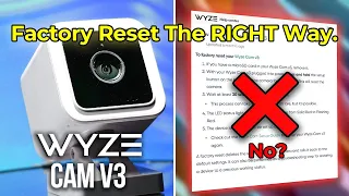 Wyze V3 Factory Reset Guide FULL Instructions