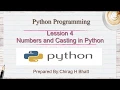 Numbers and Casting in Python Lesson - 4 Python in Hindi Learn CSE Concepts