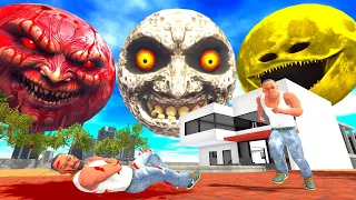 😈 Evil Scary Moon Monsters Capture Franklin's Brother - INDIAN BIKES DRIVING 3D