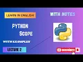 Python Scope Explained Local Global Beginners Tutorial Lecture 2